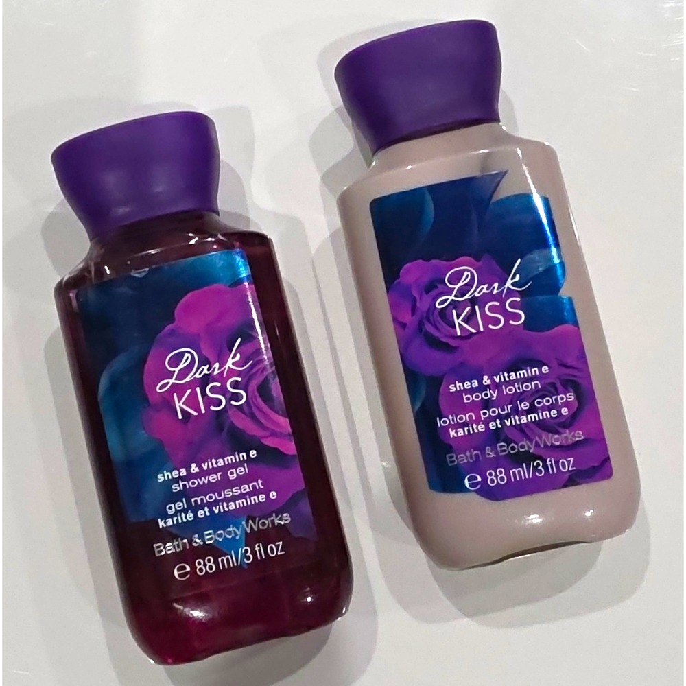 Bath & Body Works Dark Kiss Travel Set Shower Gel + Body Lotion Shea + Vit E